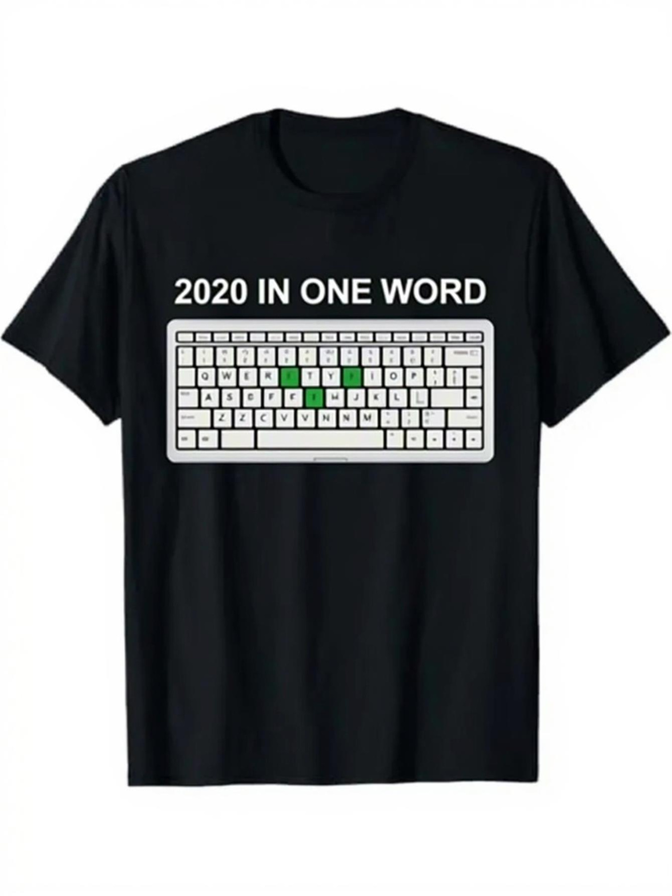 Office Tech Design - Men's Keyboard Print Short Sleeve T-Shirt