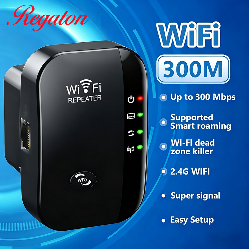 Office Technology - Wireless 300M 2.4GHz WiFi Range Extender,