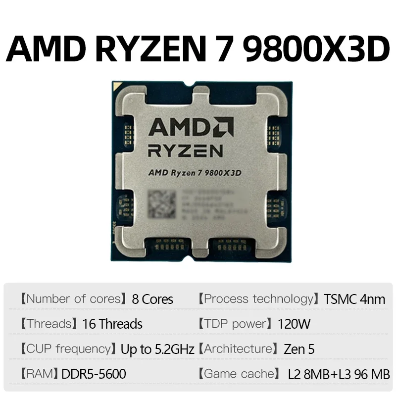 2026 New AMD Ryzen 7 9800X3D R - Amd Cpu Ryzen 7 recension och pris