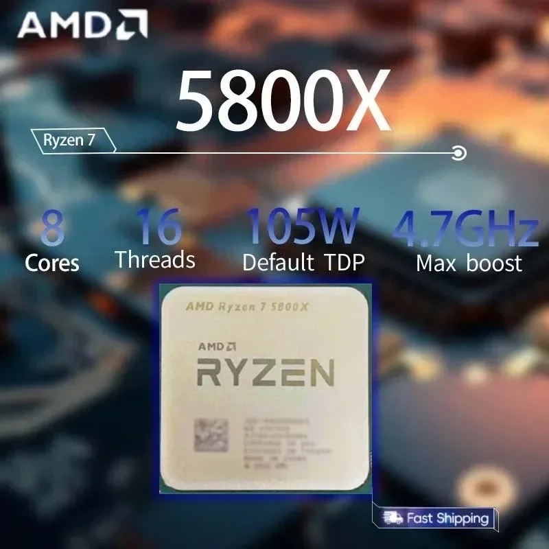 AMD Ryzen 7 5800X 7nm Gaming E - Amd Cpu Ryzen 7 recension och pris