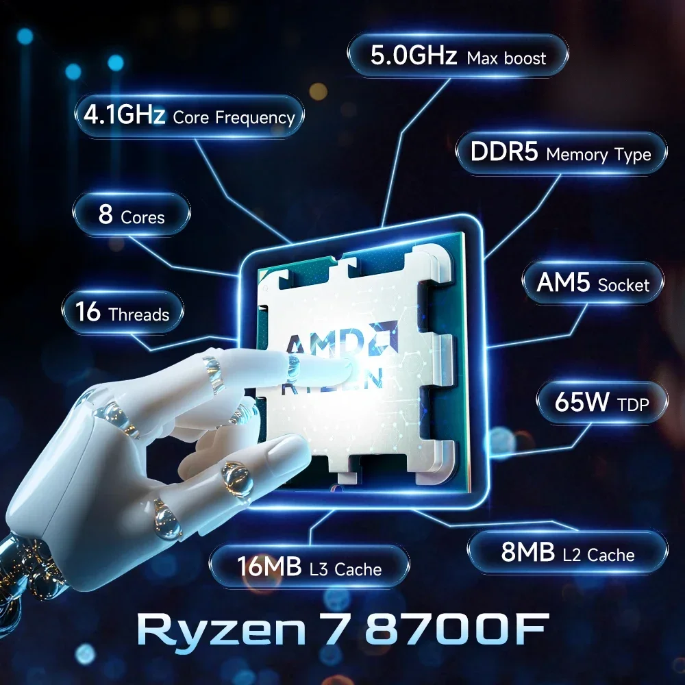 AMD R7 8700F Ryzen 7 8700F CPU - Amd Cpu Ryzen 7 recension och pris
