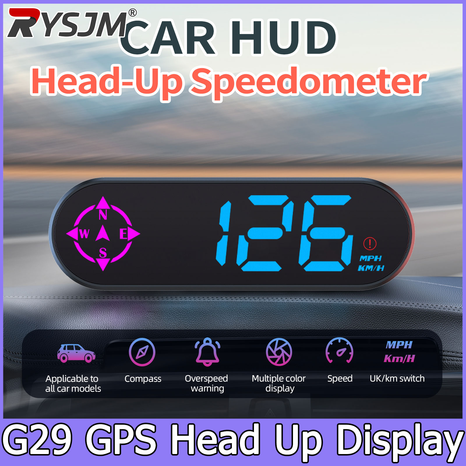 G29 Car Head up Display GPS HU - Pc Security Lock recension och pris