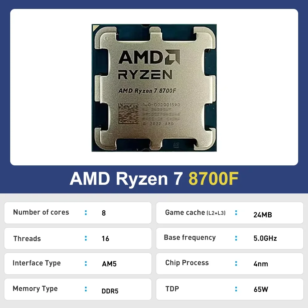 AMD Ryzen 7 8700F R7 8700F CPU - Amd Cpu Ryzen 7 recension och pris