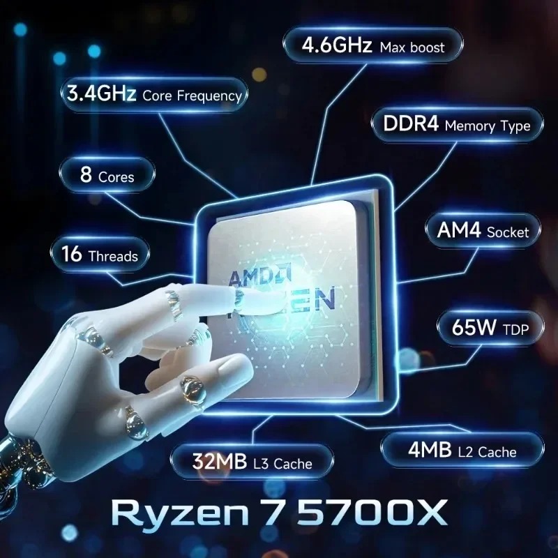 AMD Ryzen 7 5700X Socket AM4 D - Amd Cpu Ryzen 7 recension och pris