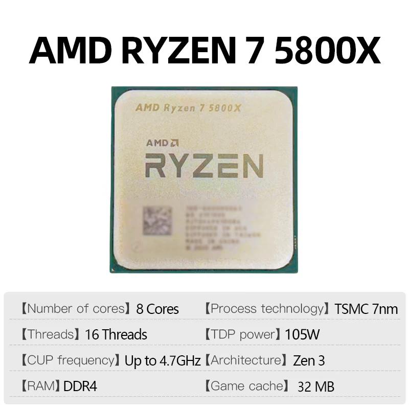 AMD Ryzen 7 5800X R7 8 Core 16 - Amd Cpu Ryzen 7 recension och pris