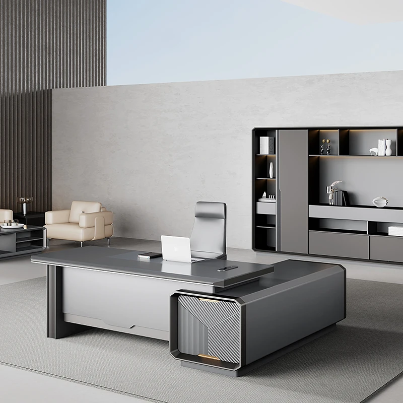 -Modern Luxury Wooden Desk Wor - Office Tech Design recension och pris